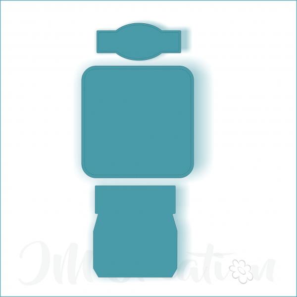 Nuss-Nougat-Creme-Miniglas - Stanzschablone